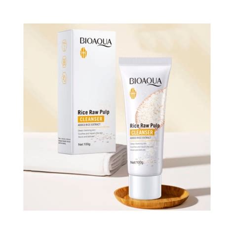 BIOAQUA, Пенка для умывания с экстрактом риса Rice Raw Pulp, 100 гр ...