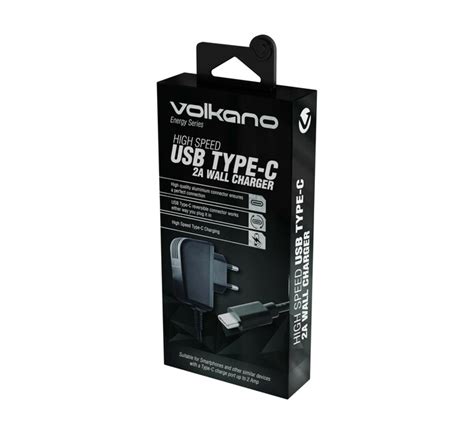 Volkano Energy Series Usb Type C 2a Wall Charger Black Makro