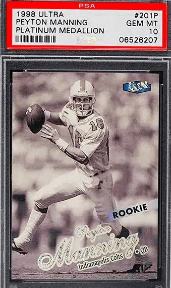 Top Most Expensive Peyton Manning Rookie Cards Cardbase