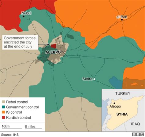 Syria Aleppo Siege Government Forces Roll Back Rebel Gains BBC News