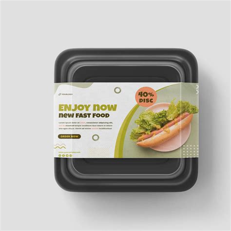 22+ Cool Food Container Mockup PSD Templates for Packaging