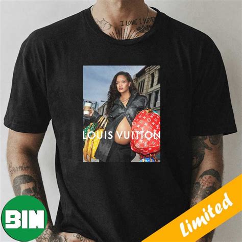 Rihanna Louis Vuitton Men Spring Summer Fashion T Shirt Binteez