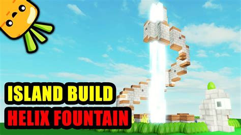 Roblox Island | Building Ideas | How to Build a Spiral Water Fountain ...