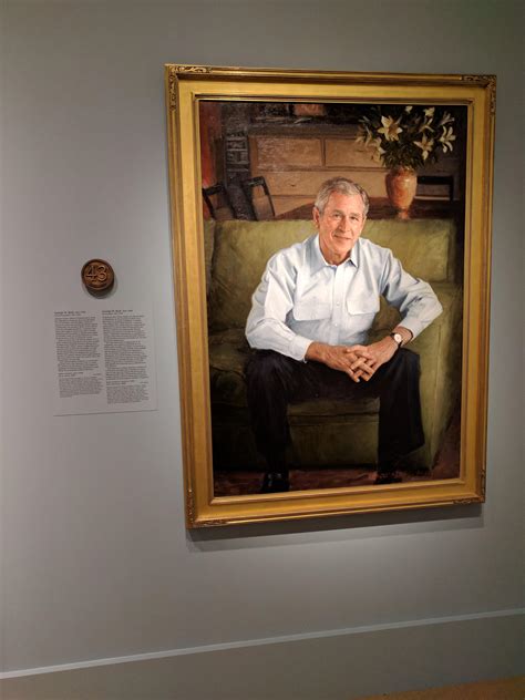 A Picture Oil On Canvas 2008 Of President George W Bushs Portrait