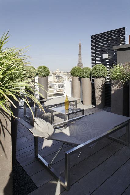 Une Terrasse A Paris Contemporain Terrasse En Bois Paris Par