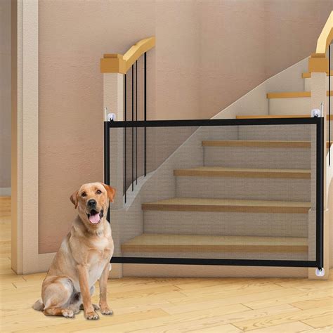 Pet Gate Portable Folding Mesh Safety Dog Gate For