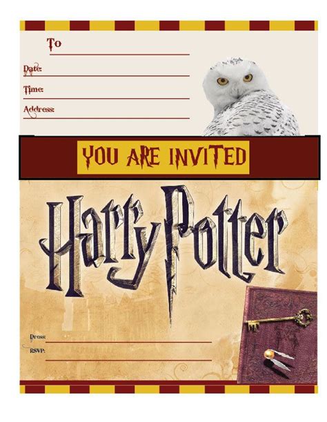 Printable Harry Potter Invitations