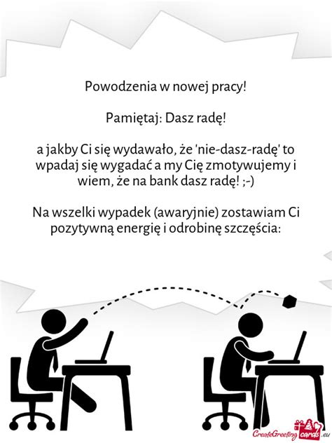 Powodzenia W Nowej Pracy Darmowe Kartki