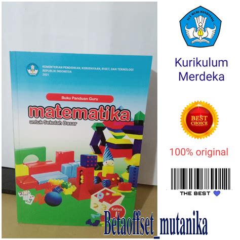 Jual Buku Panduan Guru Kelas Matematika Sekolah Dasar Kurikulum