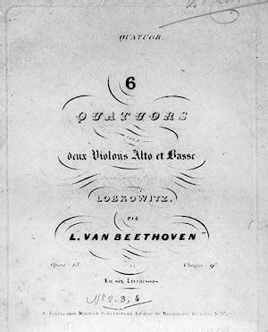 Op 18 Nr 2 4 6 Quatuors Pour Deux Violons Alto Et Basse Opera 18