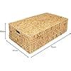 Woodluv Water Hyacinth Under Bed Storage Box Chest Basket Large