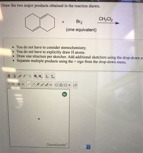 Solved Draw The Two Major Products Obtained In The Reaction Chegg