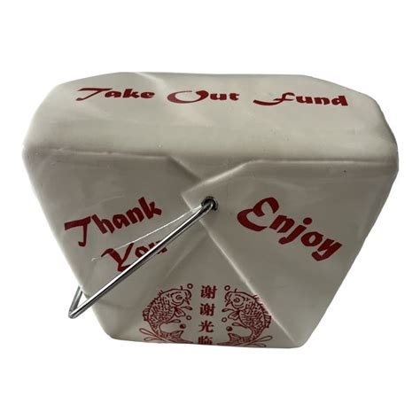 Vintage Chinese Take Out Box Ceramic Bank Chairish