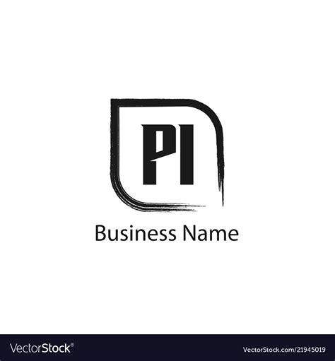 Initial Letter Pi Logo Template Design Royalty Free Vector