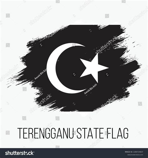 Malaysia State Terengganu Vector Flag Design Stock Vector (Royalty Free ...