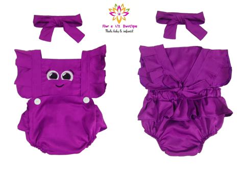 Romper Body Laço Bolofofos Roxo Roupa Mesversario Menina Elo7