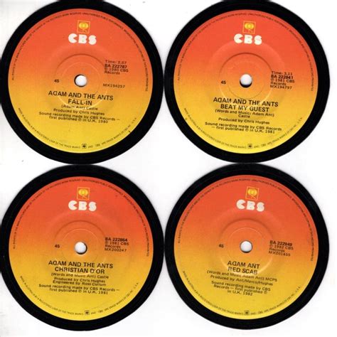 Vinyl Record Coasters Set Of 4 Adam Ant On Cbs Orange Label Au