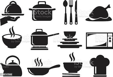 Kitchen Utensil Vector Icon Set Stock Illustration Download Image Now