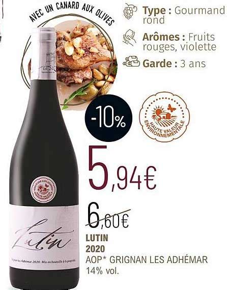 Promo Lutin Aop Grignan Les Adh Mar Vol Chez La Vignery