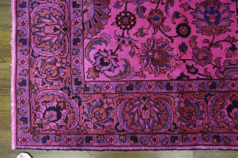 6x9 Overdyed Hot Pink Oriental Semi Antique Rug 2805