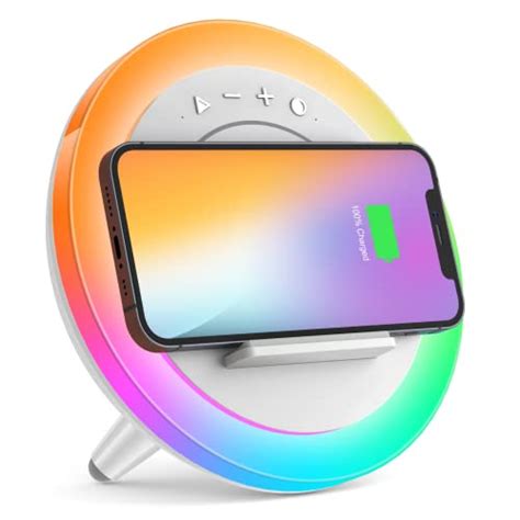 Skaaisont Enceinte Bluetooth Veilleuses Lampe De Chevet Avec Chargeur