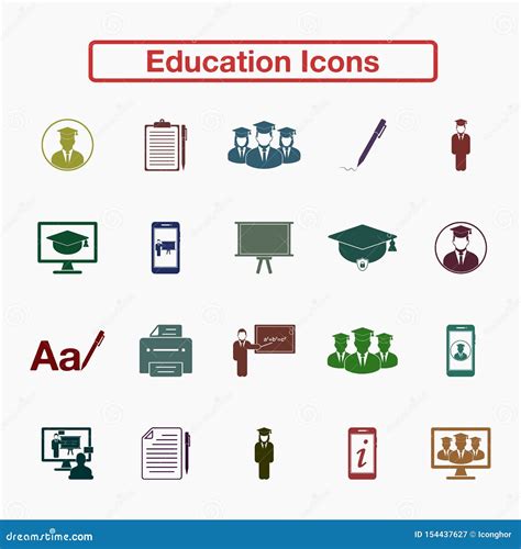 Education Icon Set ilustração do vetor Ilustração de papel 154437627