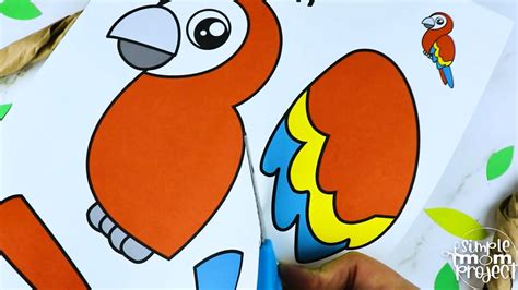 Printable Macaw Parrot Craft Template – Simple Mom Project