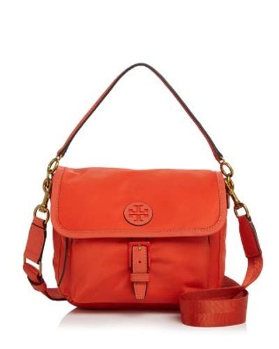 Tory Burch Scout Nylon Crossbody Bag In Samba Redgold Modesens