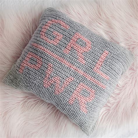 Ravelry Girl Power Throw Pillow Cover Pattern By Leelee Knits