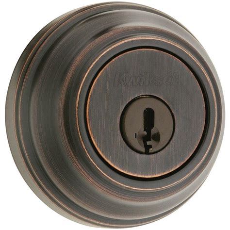 Kwikset 980 Series Single Cylinder Venetian Bronze Deadbolt Featuring