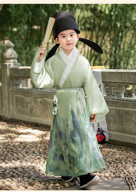 Chinese Hanfu Boy Ancient Style Scholar Performance Costume - Fashion Hanfu