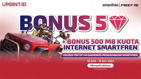 Top Up Diamonds Free Fire Pakai Smartfren Di Upoint Id Dapet Bonus