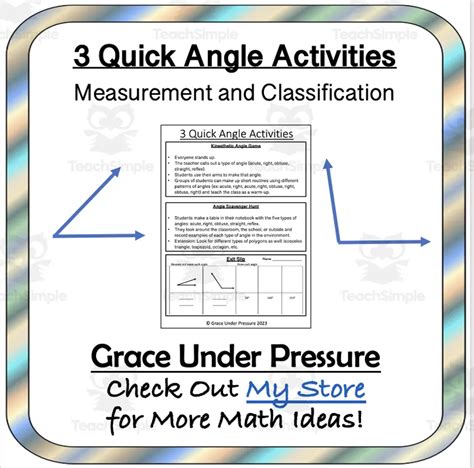 3 Quick Angle Activities To Practice Measurement And Classification