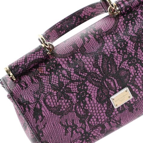 Dolce And Gabbana Miss Sicily Crossbody Bag Printed Leather Mini At 1stdibs