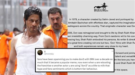 Farhan Akhtar Addresses Angry Fans Saying No SRK No Don