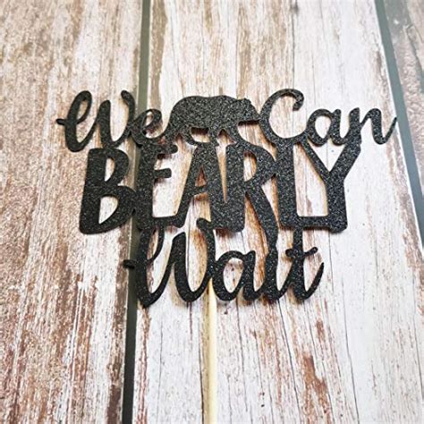 HEETON Lumberjack Baby Shower Cake Topper We Can Bearly Wait Bear