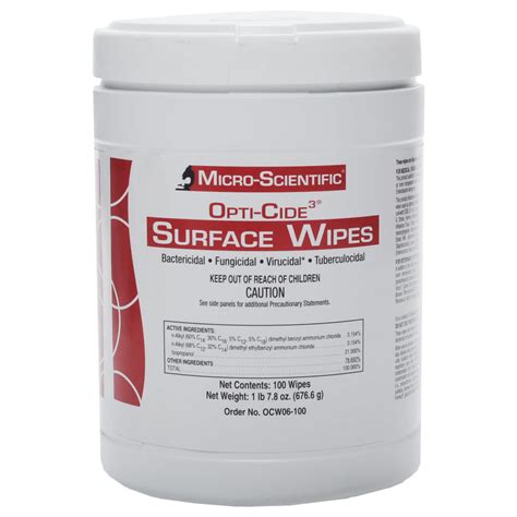 Opti Cide 3 Surface Cleaning Wipes Mfasco Health And Safety