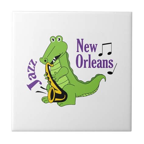 NEW ORLEANS JAZZ CERAMIC TILE | Zazzle.com | New orleans, Louisiana art ...