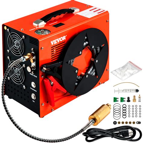 Vevor Pcp Air Compressor Auto Stop Powered By Dc 12v Car Or Home Ac 110v220v 4500psi30mpa