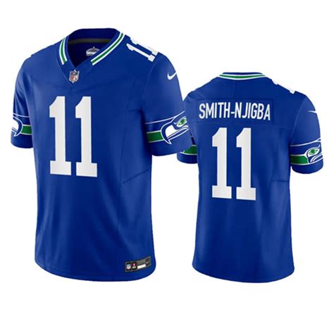 Nike Seahawks 11 Jaxon Smith Njigba Royal F U S E Vapor Limited