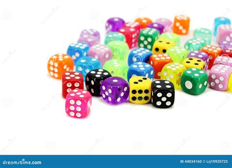 Colorful Dice Set stock photo. Image of numbers, clip - 44034160