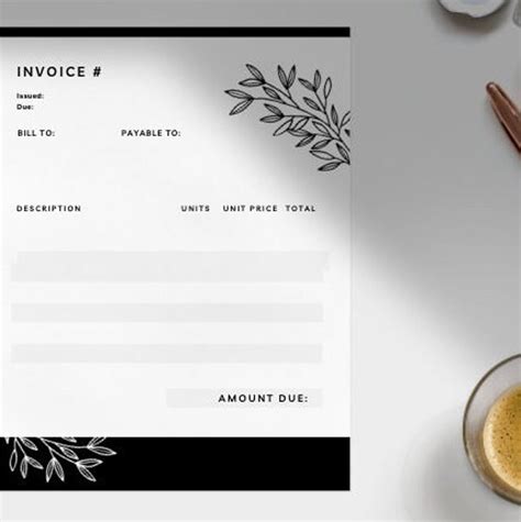 Invoice Template ADD Your Own Logo & Easily Bill Your Customers - Etsy