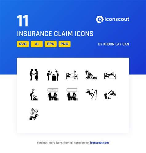 Insurance Claim Icon Pack 11 Glyph Icons Insurance Claim Insurance