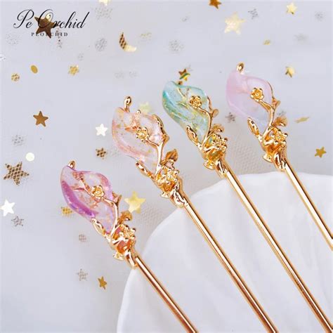 Peorchid chinês hanfu cabelo vara kanzashi estilo antigo feminino