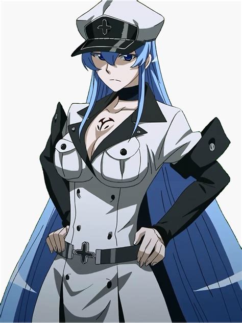 "Esdeath (Akame Ga Kill!)" Sticker for Sale by kawaiicrossing | Redbubble