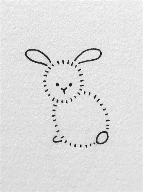 20 Cute Easy Bunny Rabbit Drawing Ideas Rabbit Drawing Stick Figure