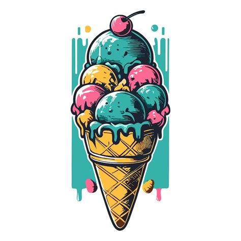 Premium Vector Ice Cream Vector Illustration Isolated