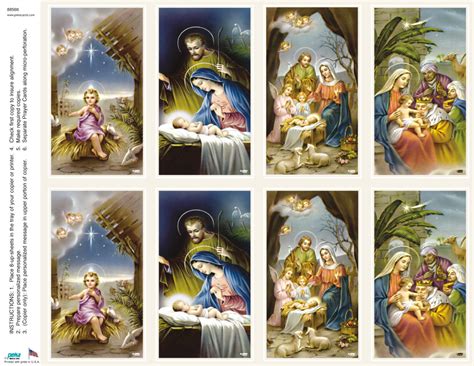 Christmas Assortment Classic 8-up Prayer Cards – Peka Memorial Cards