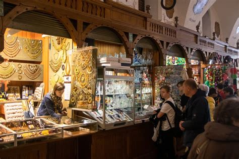 Inside of Old Sukiennice Cloth Hall Building on the Krakow Main Square ...