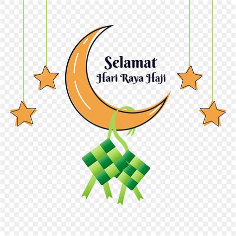 Gambar Selamat Hari Raya Kata Haji Dengan Ilustrasi Vektor Bulan Islam, Eid Al Adha, Idul Adha ...